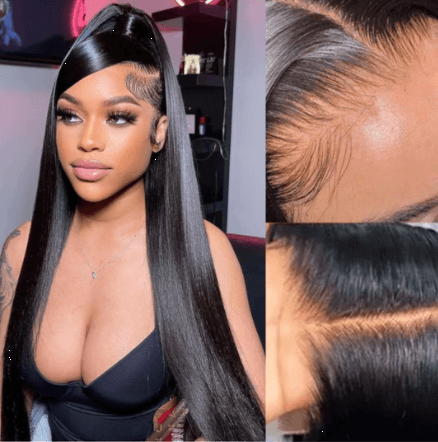 Ashimary Transparent HD Full 13*6 Lace Front Wig Straight Brazilian Human Hair