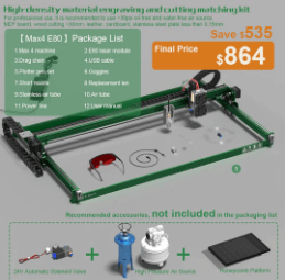 NEJE MAX 4 DIY CNC LASER ENGRAVER AND CUTTER, 3D LASER ENGRAVING MACHINE