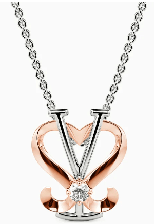 "Love Symbol" Round Cut Necklace