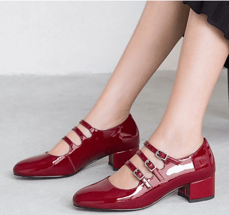 Chiko Berger Round Toe Block Heels Pumps