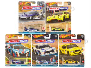 "Race Day" 5 piece Set "Car Culture" Series Diecast Model Cars by Hot Wheels