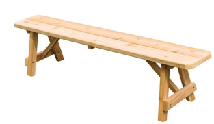 Red Cedar Traditional Backless Bench