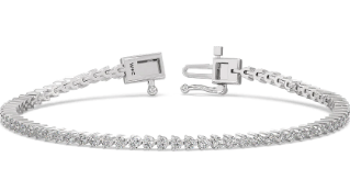 Three Prong Lab Diamond Tennis Bracelet