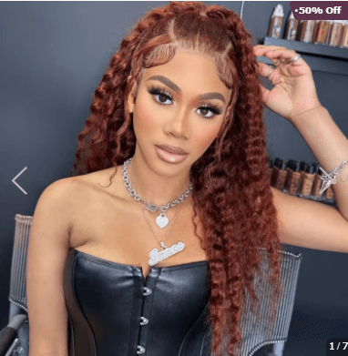 Water Wave #33 Copper Color Lace Front Wig | BGMgirl